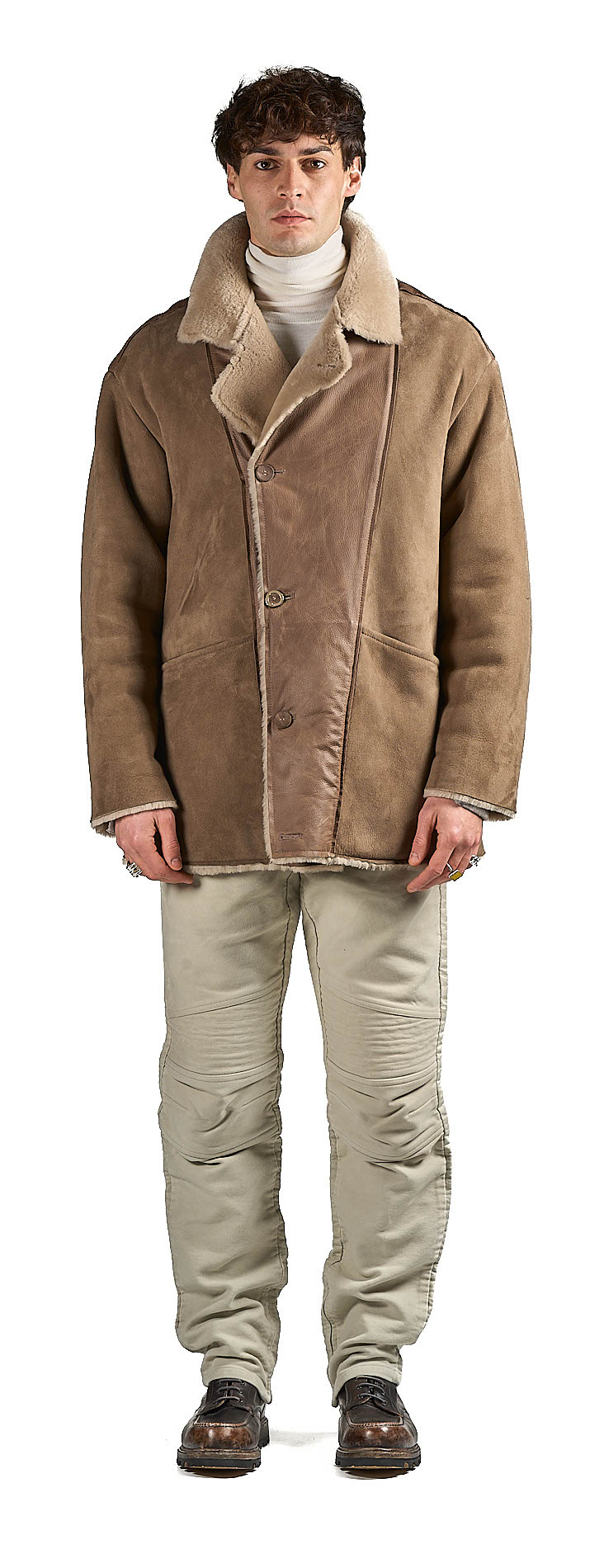 DANIELE BASTA LEATHER AND SILVER JACKET